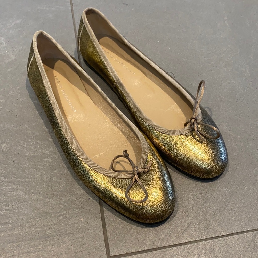 Gold Fabio Rosconi flats